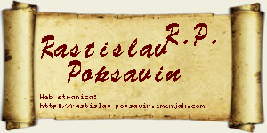 Rastislav Popsavin vizit kartica